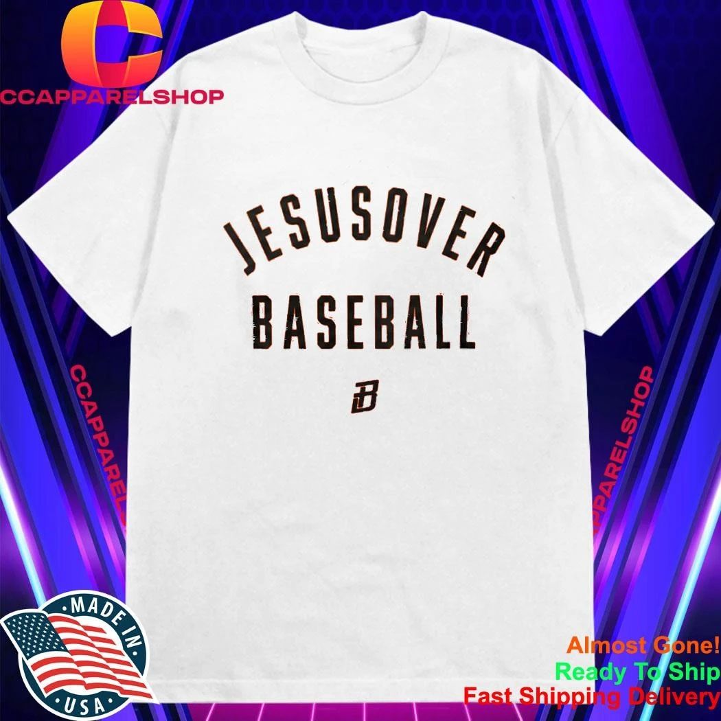 Jackson Holliday Wearing Jesus Over Baseball Shirt