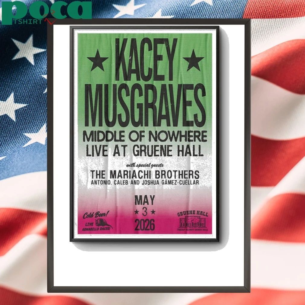 May 3 2026 Poster Kacey Musgraves New Braunfels, TX TOUR shirt