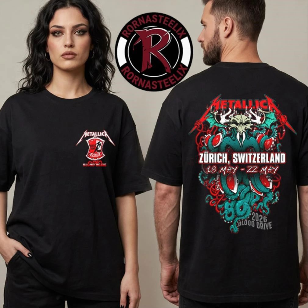 Metallica x Red Cross Blood Drives M72 World Tour 2026 Zurich Switzerland On May 18 22 2026 Donate Blood To Save Lives Shirt