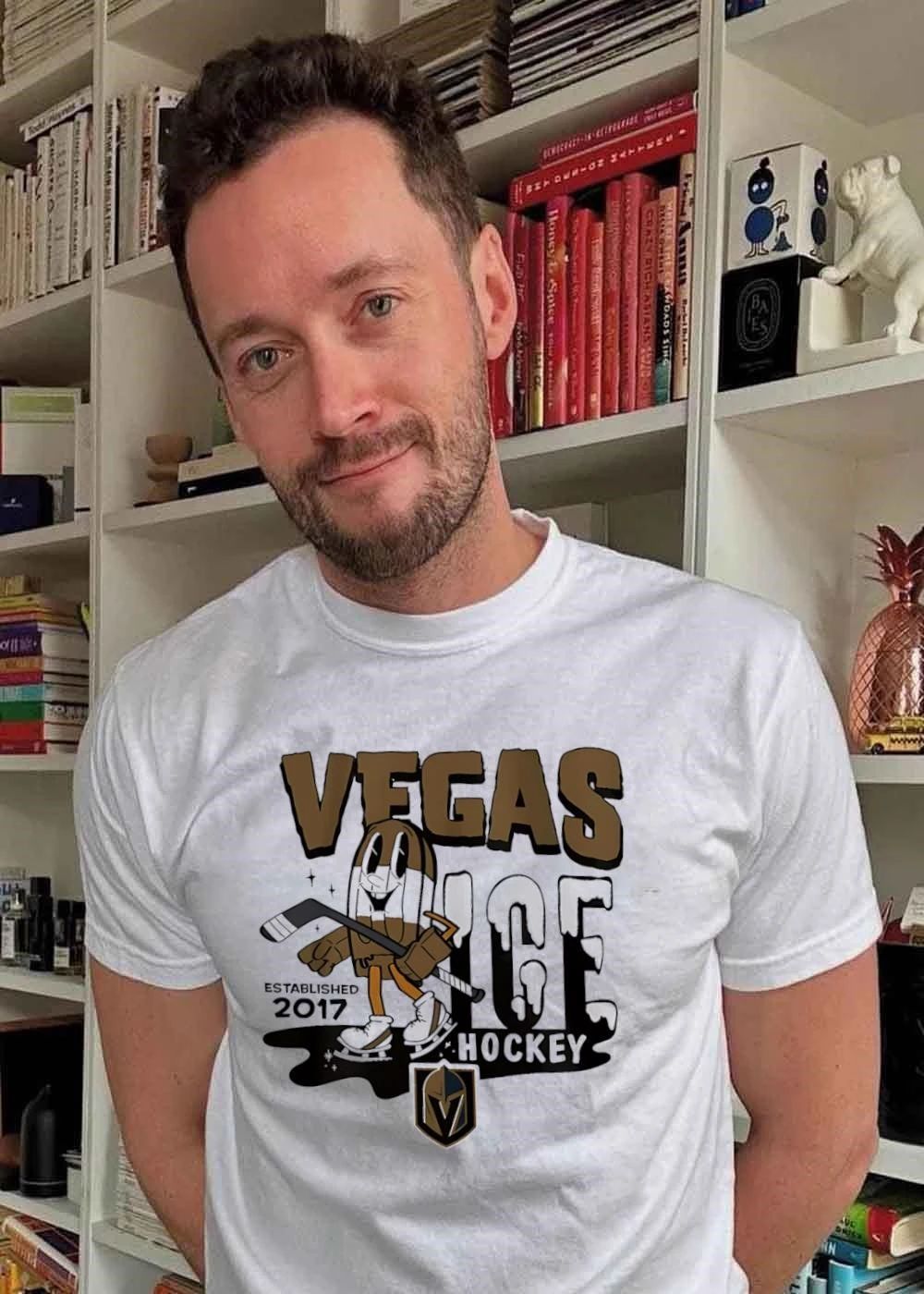 Vegas Ice Hockey Established 2017 Golden Knights Knight Mascot shirt