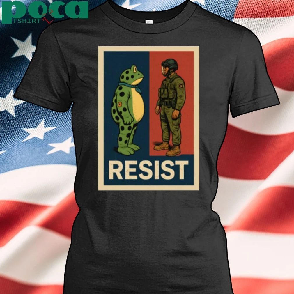 Portland Frog Against Resist Portland Soldier Vintage T-shirt