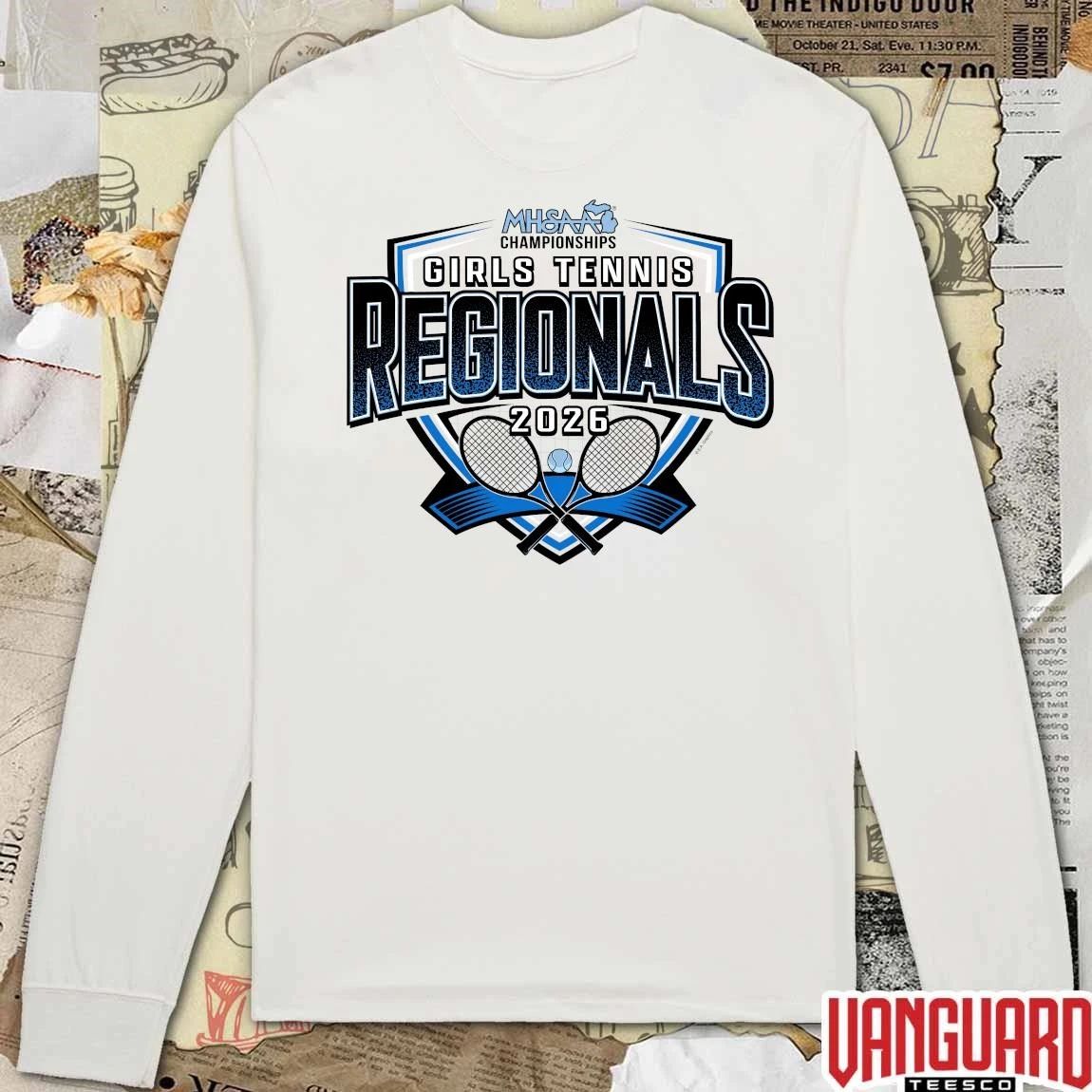 2026 MHSAA Championships Girls Tennis Regionals Logo t-shirt