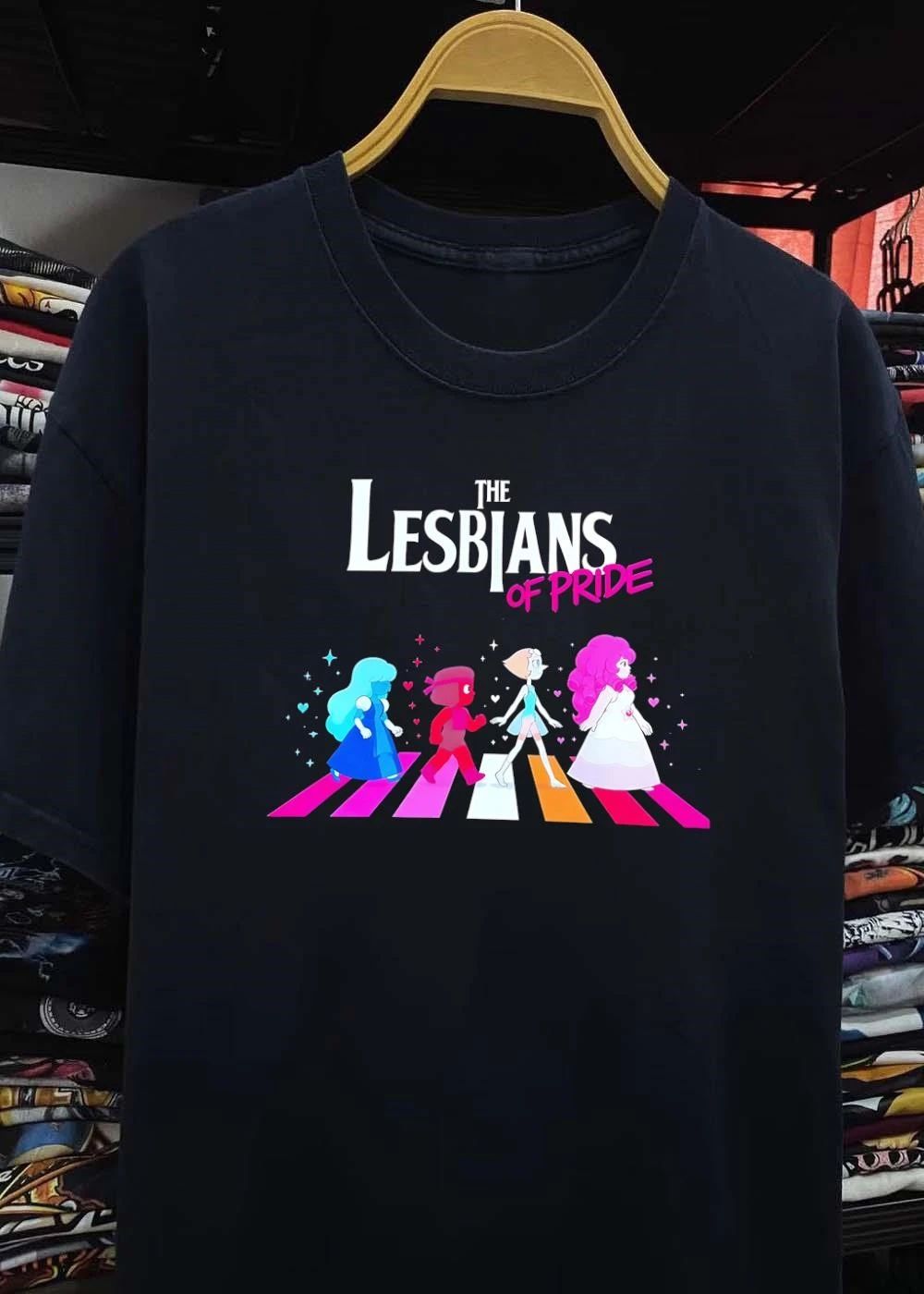 The Lesbians of Pride Steven Universe Characters Walking Abbey Road T-Shirt