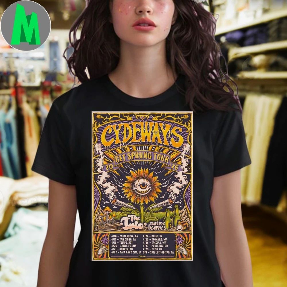 Original Cydeways Get Sprung Tour 2026 Poster Shirt
