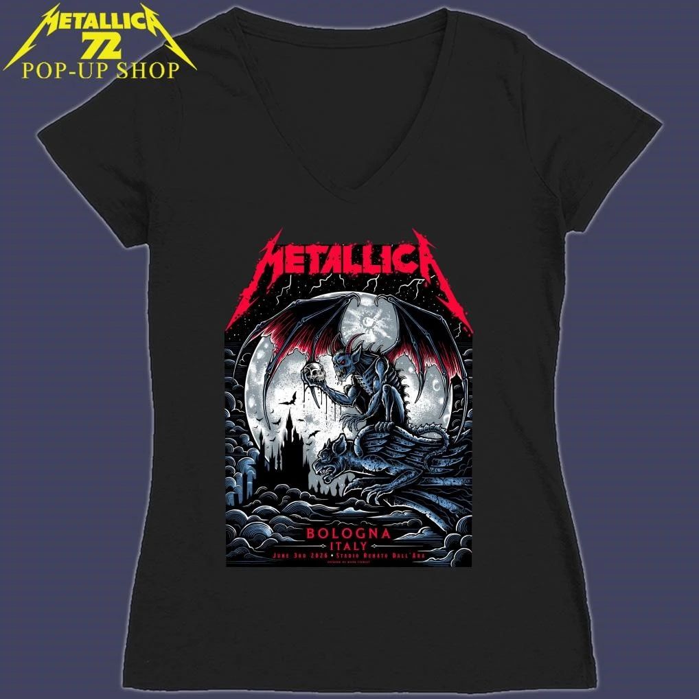 Metallica M72 Bologna June 03, 2026 at Stadio Renato Dall’Ara in Bologna, Italy Art by Keith Stanley Pop-Up Shop T-Shirt