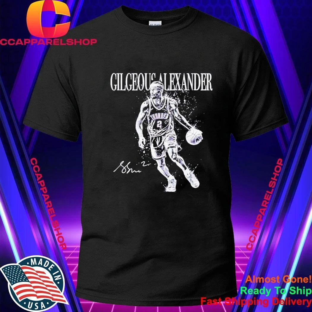 Shai Gilgeous-Alexander Oklahoma City Thunder number 2 action portrait Shirt