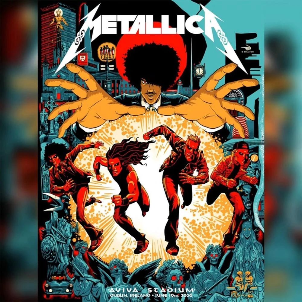 Metallica M72 Dublin Ireland June 19, 2026 Poster By Mick Cassidy