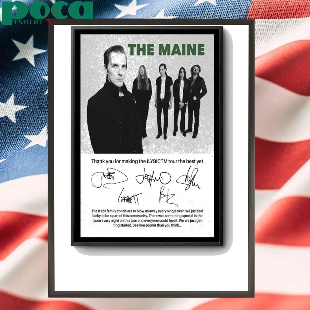 Poster 2026 Signed The Maine Tour ILYBICTM New shirt