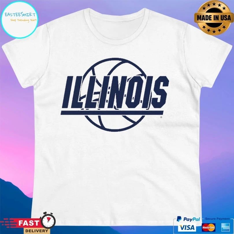 Illinois Fighting Illini Men’s Basketball Retro Logo T-shirt