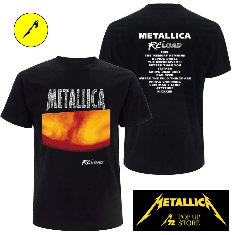 Metallica Pop-up Shop M72 European World Tour 2026 Reload Cover & Tracks Shirt