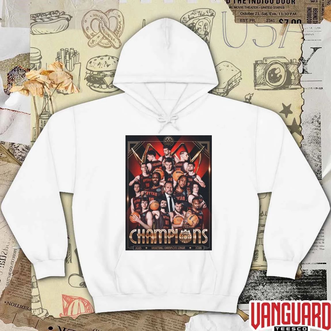 Rytas Vilnius 2026 Basketball Champions League Poster t-shirt
