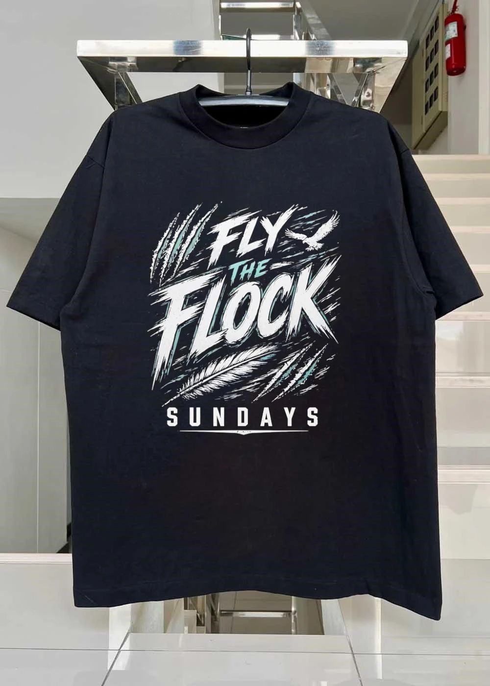 Sundays Fly the Flock Eagle Feather Sports T-Shirt