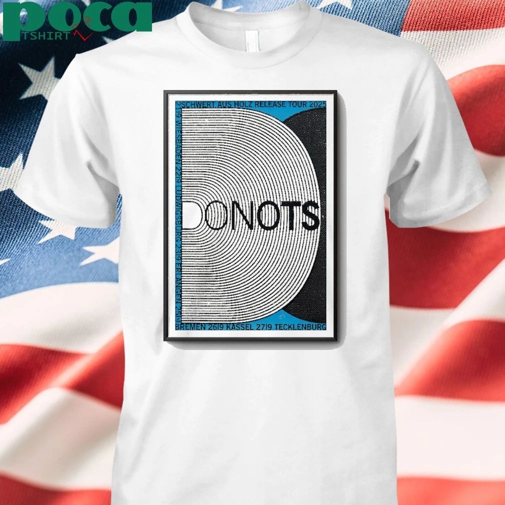 Donots Schwert Aus Holz Release Tour 2025 Poster shirt