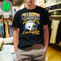 SEEN x Los Angeles Chargers Black Vintage Voltage Helmet T-Shirt