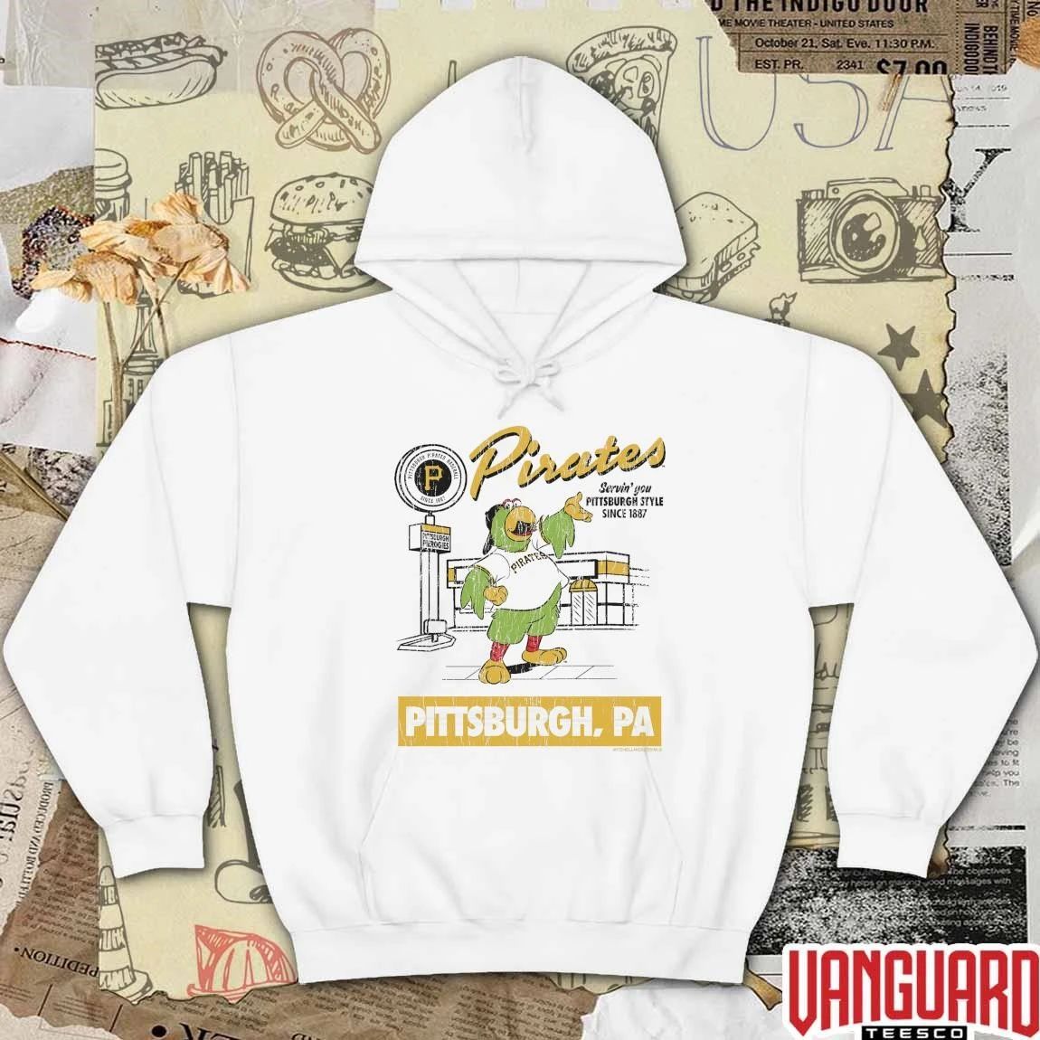 2026 Pittsburgh Pirates Servin’ You Pittsburgh Style Since 1887 Pittsburgh PA Mascot t-shirt