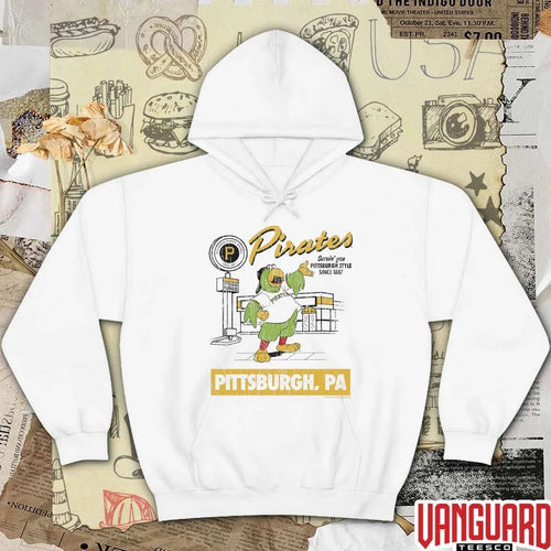 2026 Pittsburgh Pirates Servin’ You Pittsburgh Style Since 1887 Pittsburgh PA Mascot t-shirt