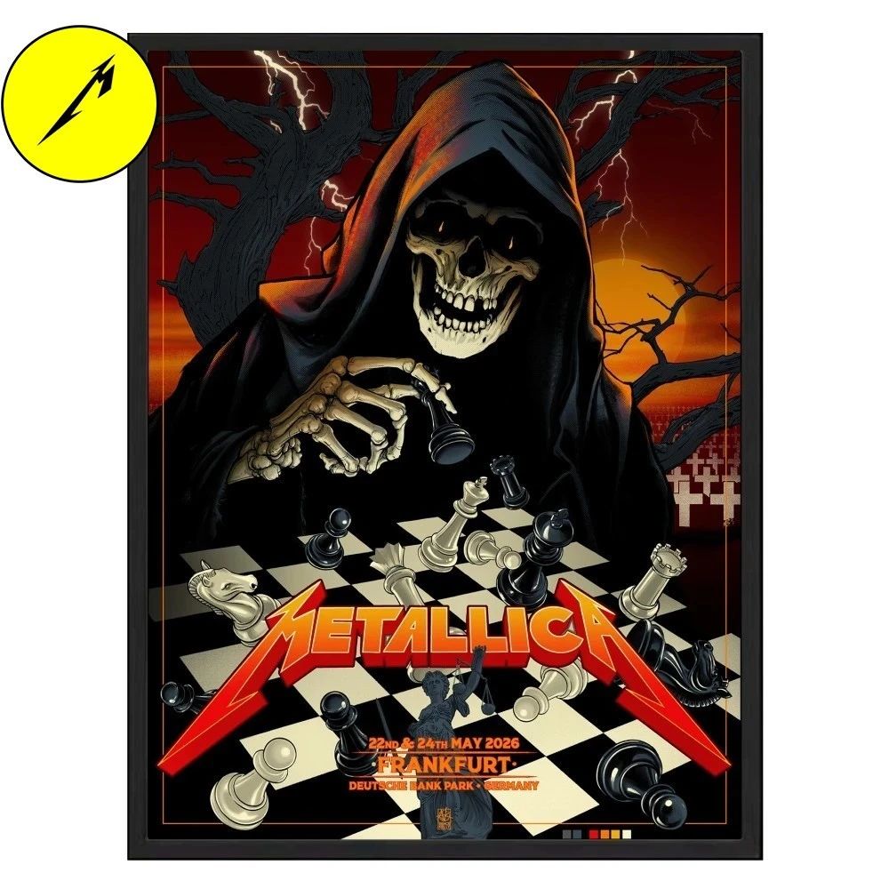 Metallica Deutsche Bank Park 2026 Frankfurt May 22nd 24th Home Decor Poster