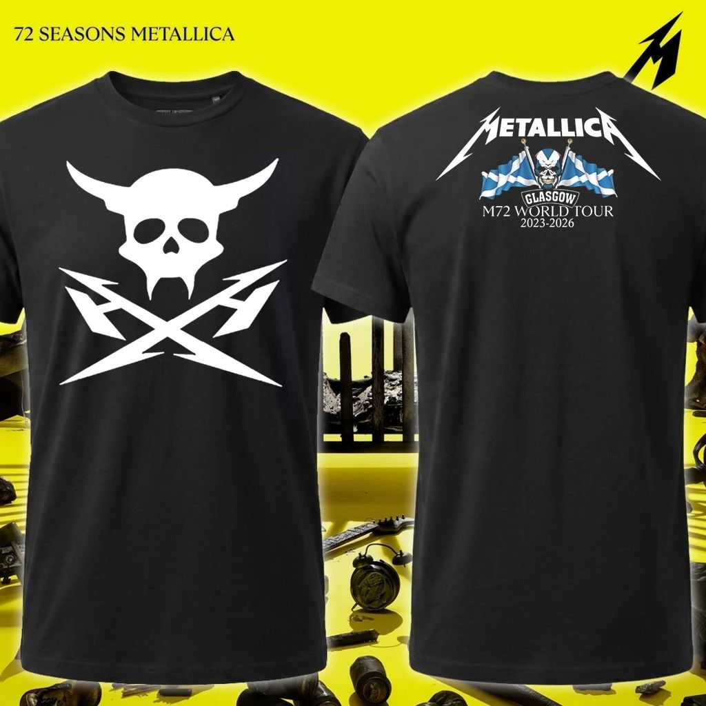Metallica Pop-Up Shop Glasgow M72 World Tour 2023-2026 James Hetfield Exclusive Skull T-Shirt