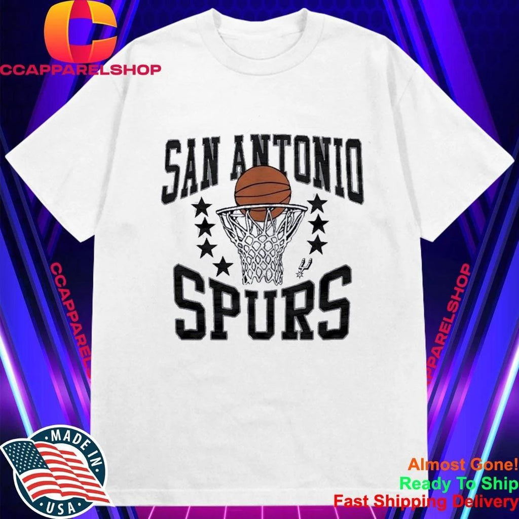San Antonio Spurs Basketball and Hoop Logo National Basketball Association Shirt