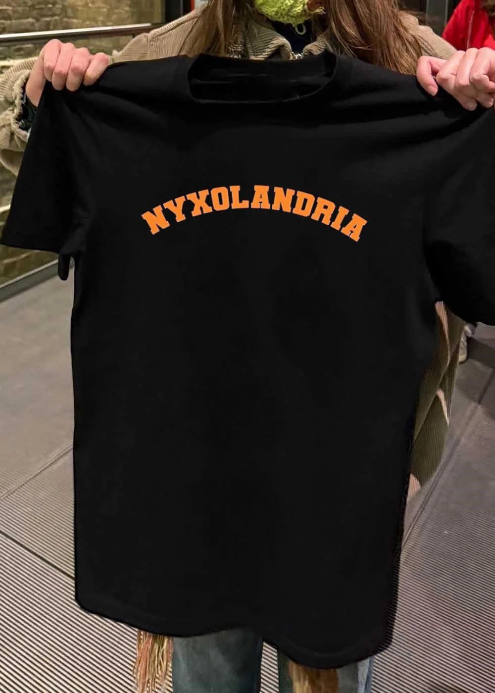 Nyxolandria Orange Text T-Shirt