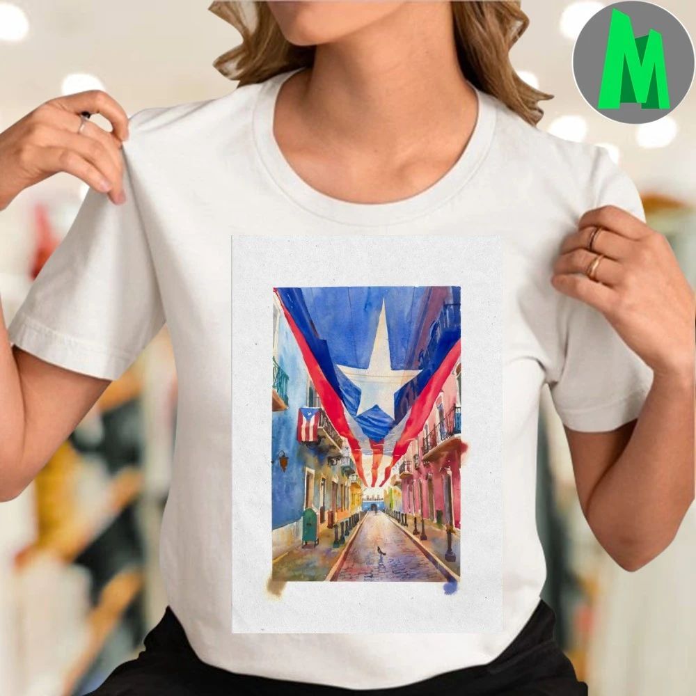 Original La Bandera Boricua Poster T-Shirt