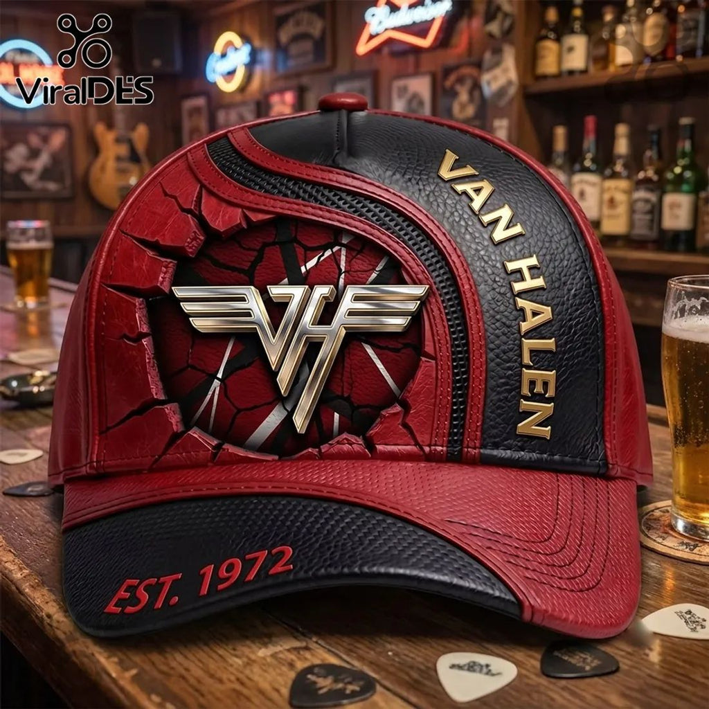Van Halen Logo Red and Black Baseball Cap