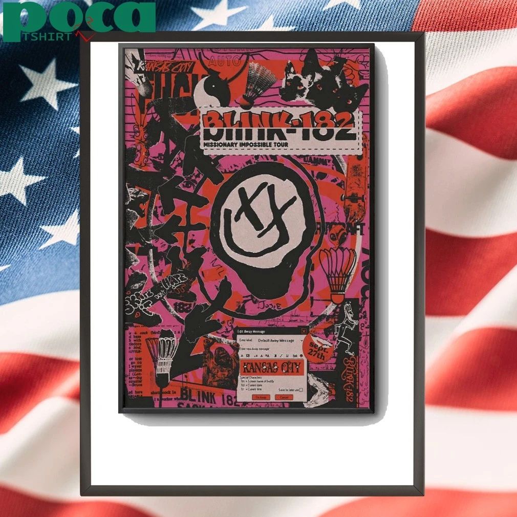 Blink 182 September 27 2025 T-Mobile Center Kansas City, MO Poster shirt