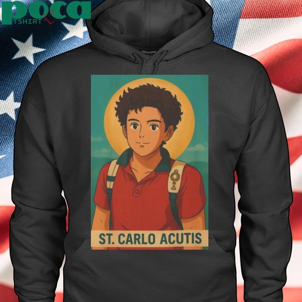 Saint Carlo Acutis Ghibli style T-shirt