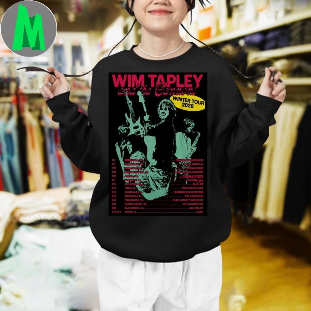 Wim Tapley And The Cannons Winter Tour 26 Poster T-Shirt