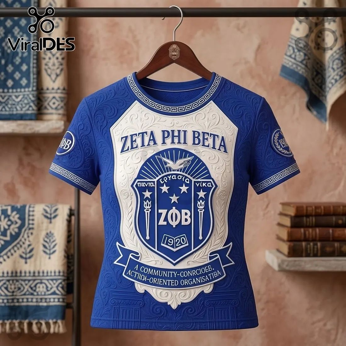 Zeta Phi Beta Sorority Royal Blue Shirt