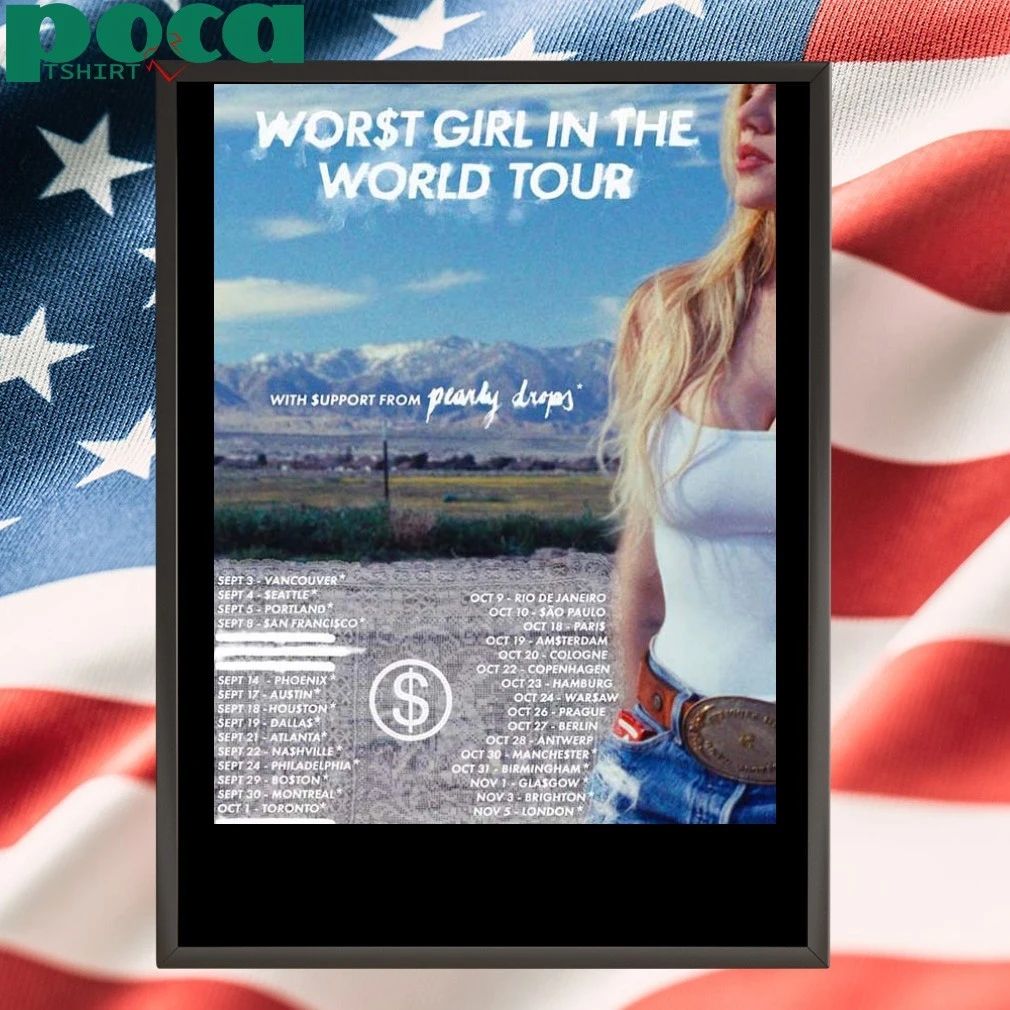 Slayyyter Worst Girl In The World Tour 2026 North America And Europe UK Schedule Dates Home Decor Poster T-shirt