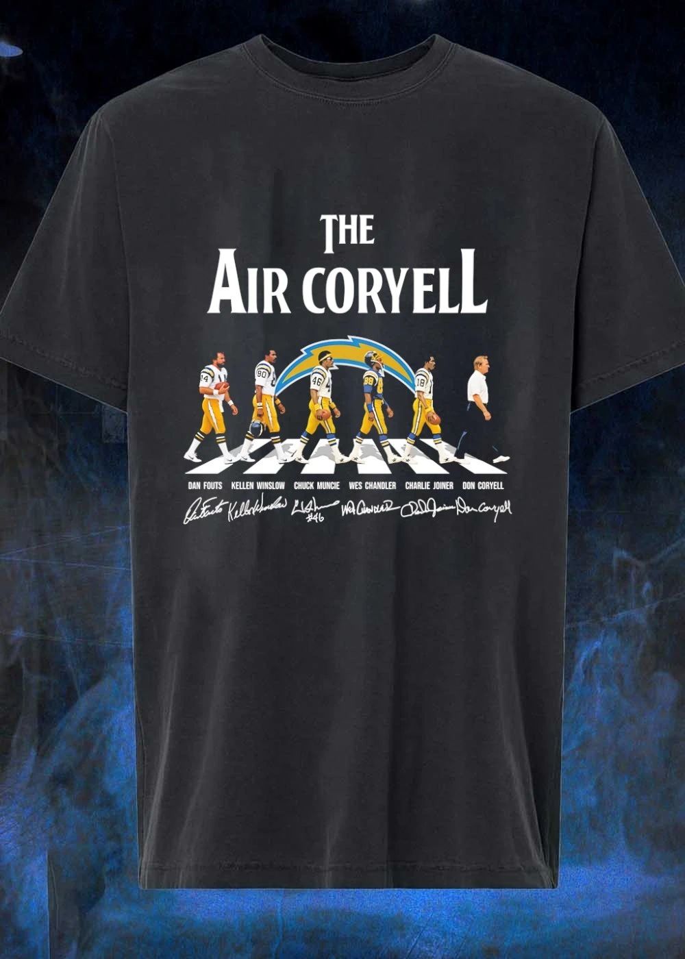 Dan Fouts Kellen Winslow Chuck Muncie Wes Chandler Charlie Joiner Don Coryell The Air Coryell shirt