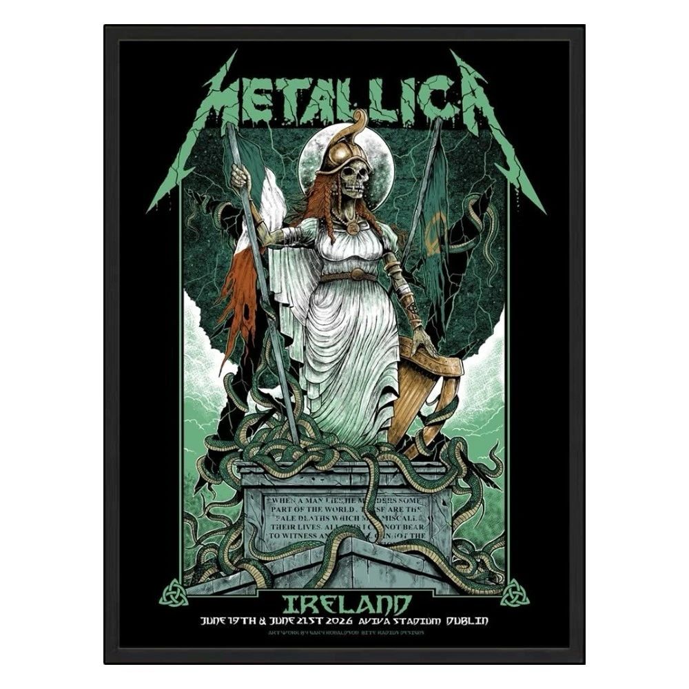 Metallica M72 Dublin 2026 Pop-up Store Poster – Limited Edition June 19 and 21 Aviva Stadium, Ireland