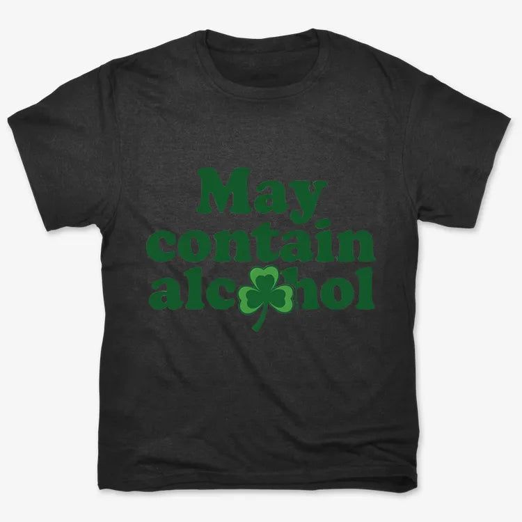 May Contain Alcohol Shamrock St Patrick's Day Design