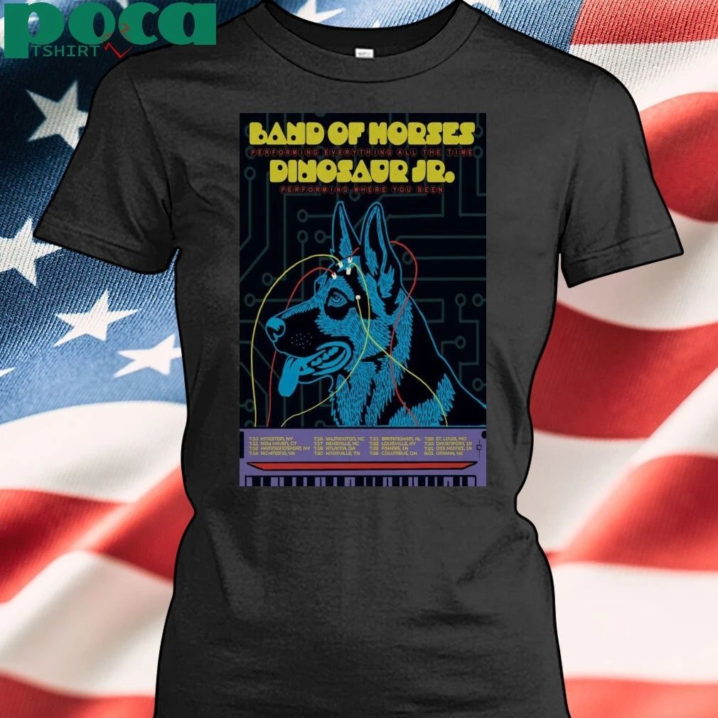 Dinosaur Jr. and Band of Horses Tour July 2026 Poster T-shirt