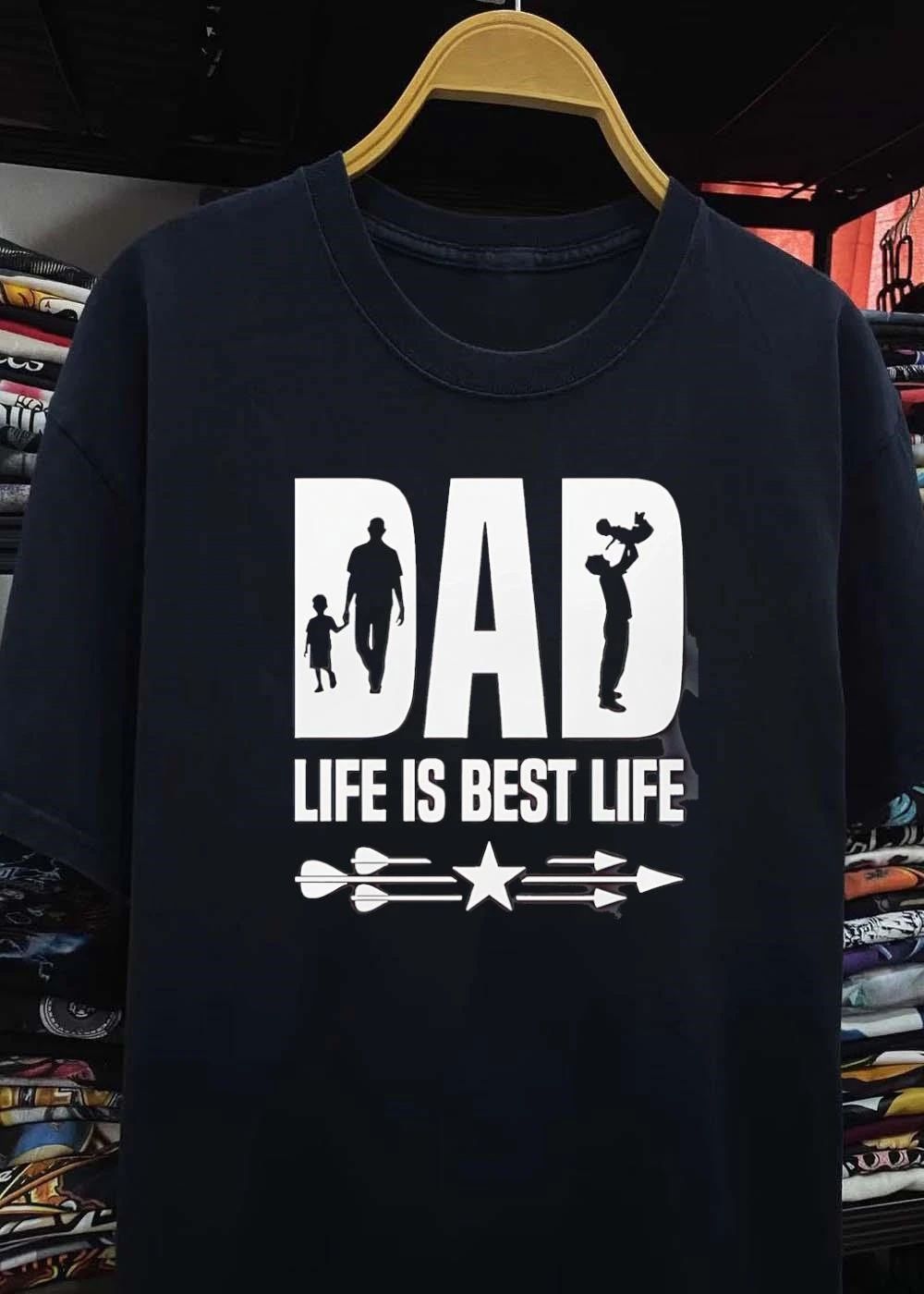 Dad Life is Best Life Arrow Fatherhood Child T-Shirt