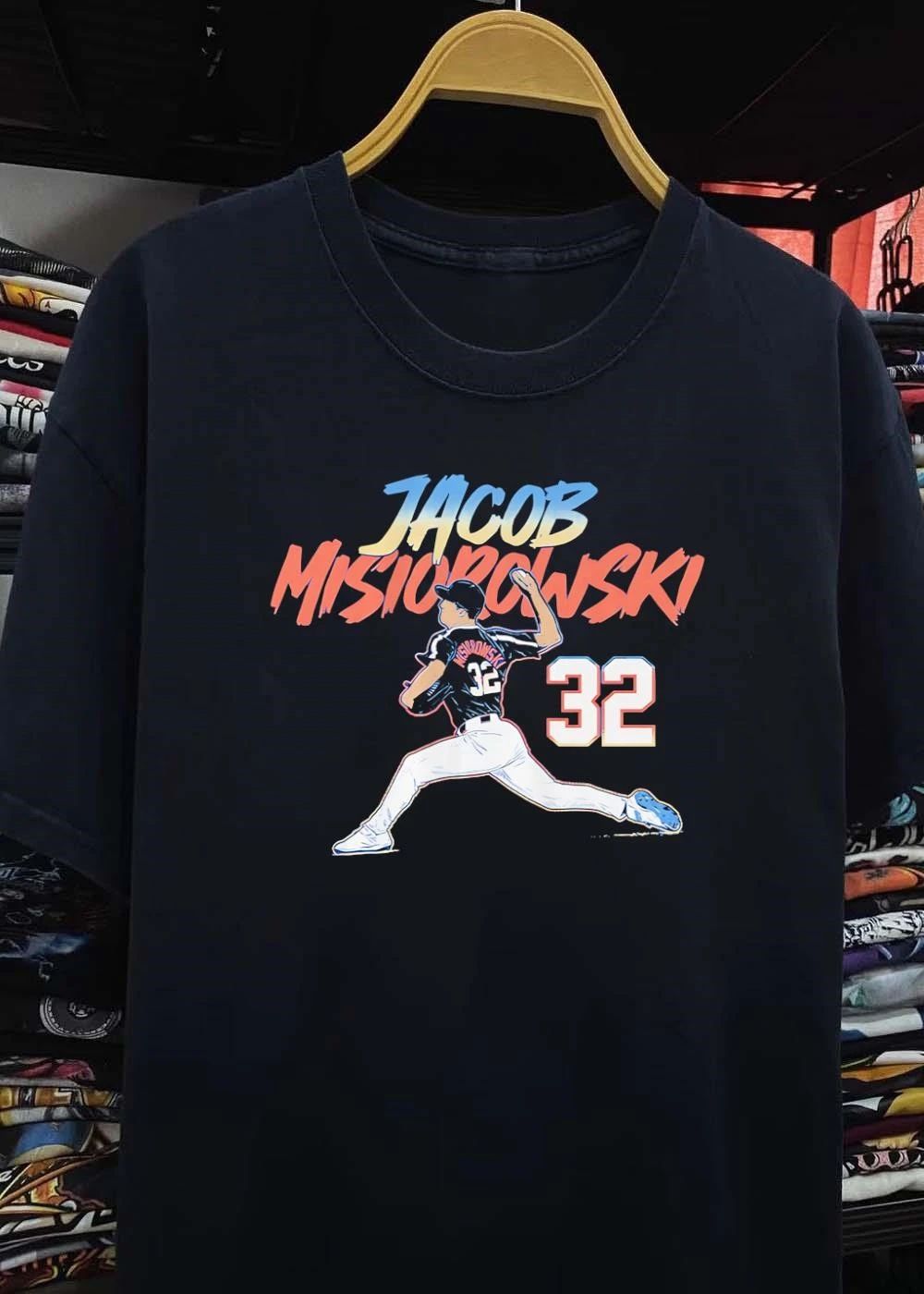 MLB Players Jacob Misiorowski Pitching 32 Milwaukee Brewers T-Shirt