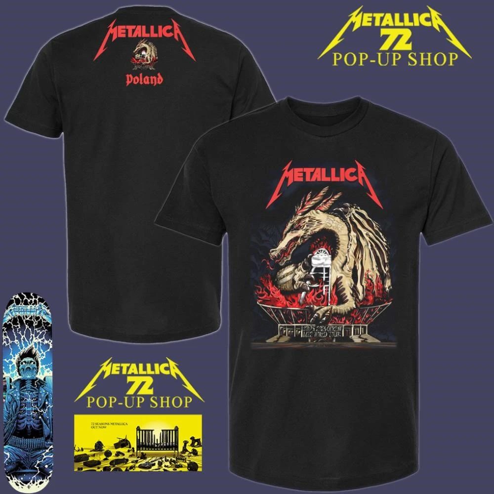 Metallica #M72Chorzow Pop-Up Shop Art by Karolbanach May 19, 2026 World Tour T-Shirt