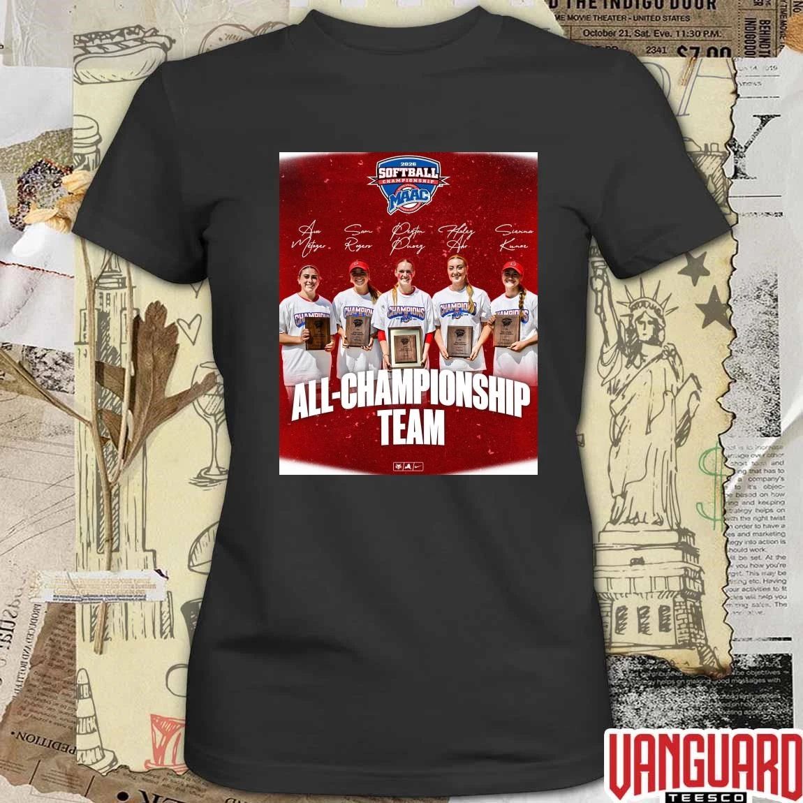 Marist Softball 2026 MAAC All-Championship Team Signatures Poster t-shirt