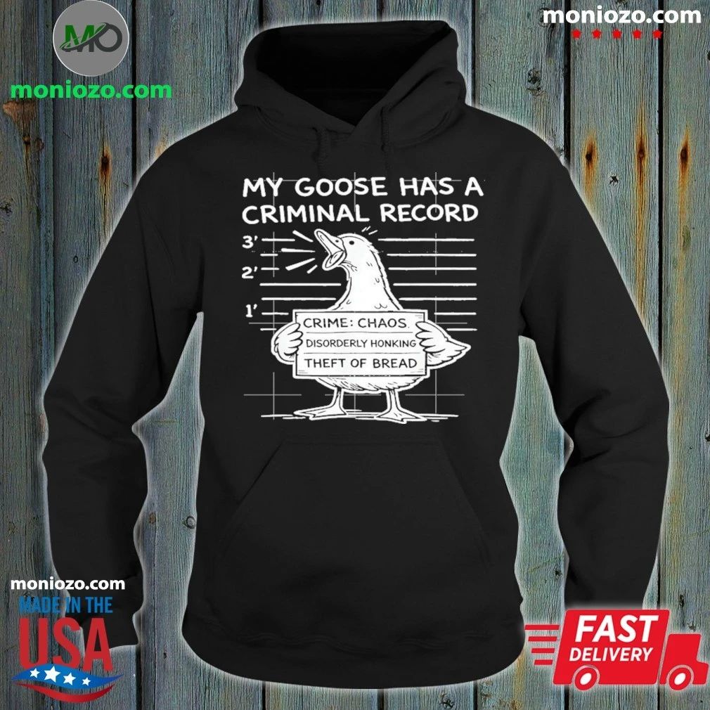 Original My Goose Has a Criminal Record, Funny Chaos Honking Meme Shirt