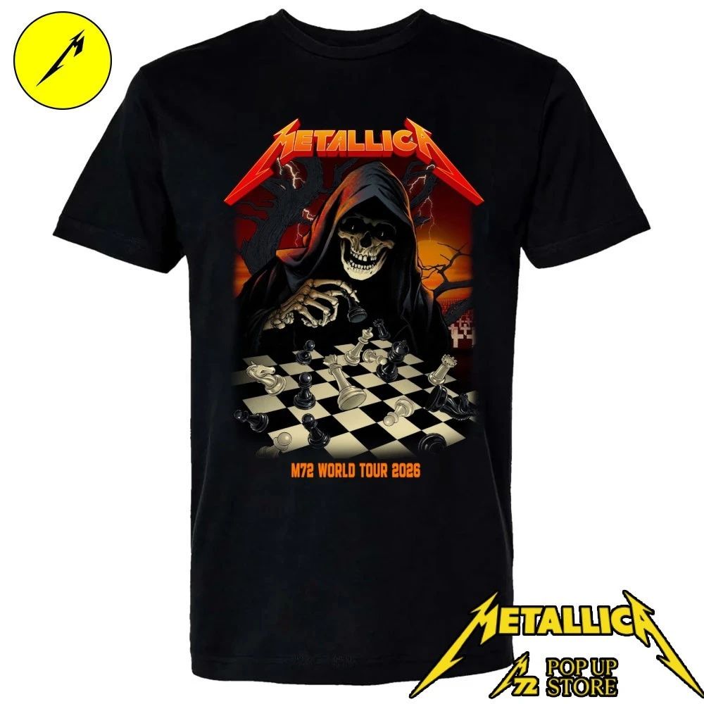 Metallica Frankfurt 2026 Shirt – Grim Reaper Chess Vance Kelly Art Tee
