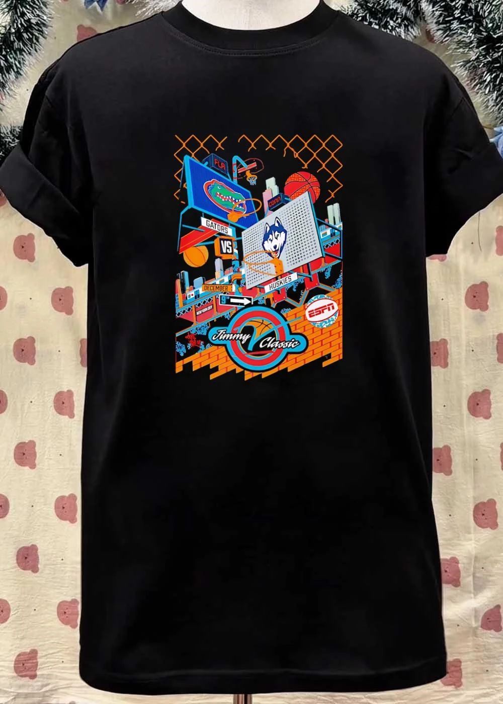 FLR Gators vs CONN Huskies Jimmy V Classic New York City December 9th ESPN T-Shirt