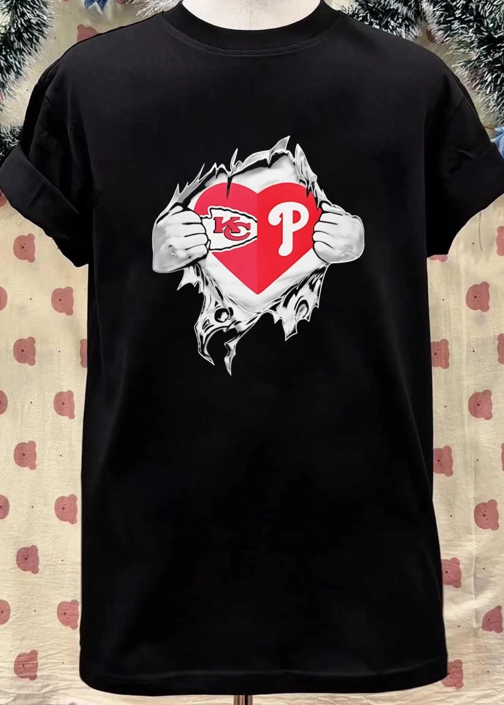 KC Phillies Rip Heart T-Shirt