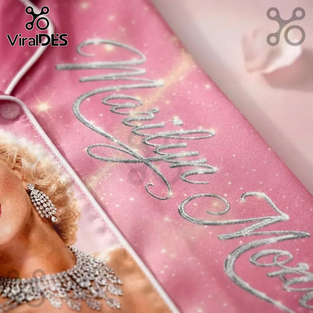 Marilyn Monroe 100th Anniversary Pink Satin Pajama Set