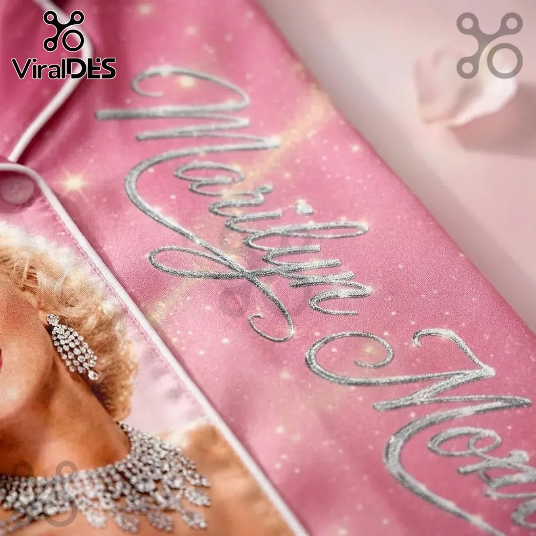 Marilyn Monroe 100th Anniversary Pink Satin Pajama Set
