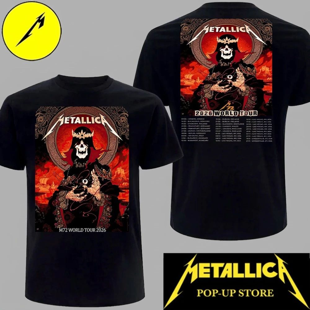 Metallica M72 Tour Celtic Skull King T-Shirt Cardiff Wales 2026