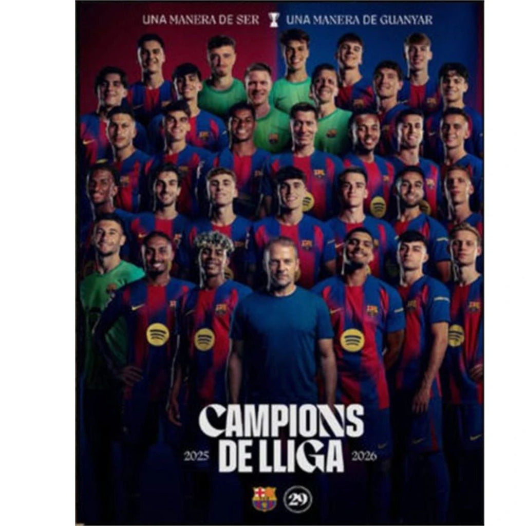 Fc Barcelona 29th La Liga Title 2025-2026 Season Poster