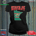 Minnesota Wild State Of Hockey Logo And Map T-Shirt