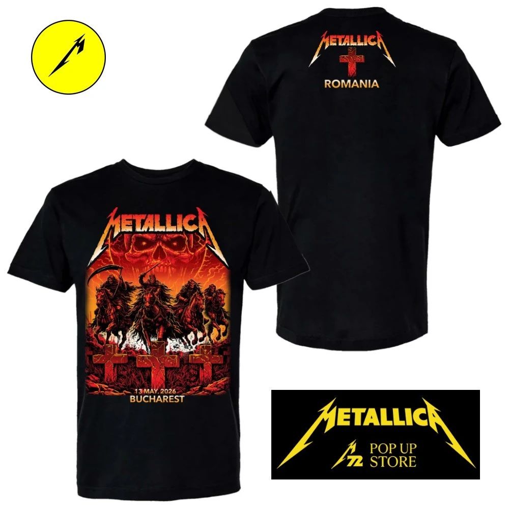 Metallica May 13, 2026 Bucharest, Romania Double-Sided Shirt