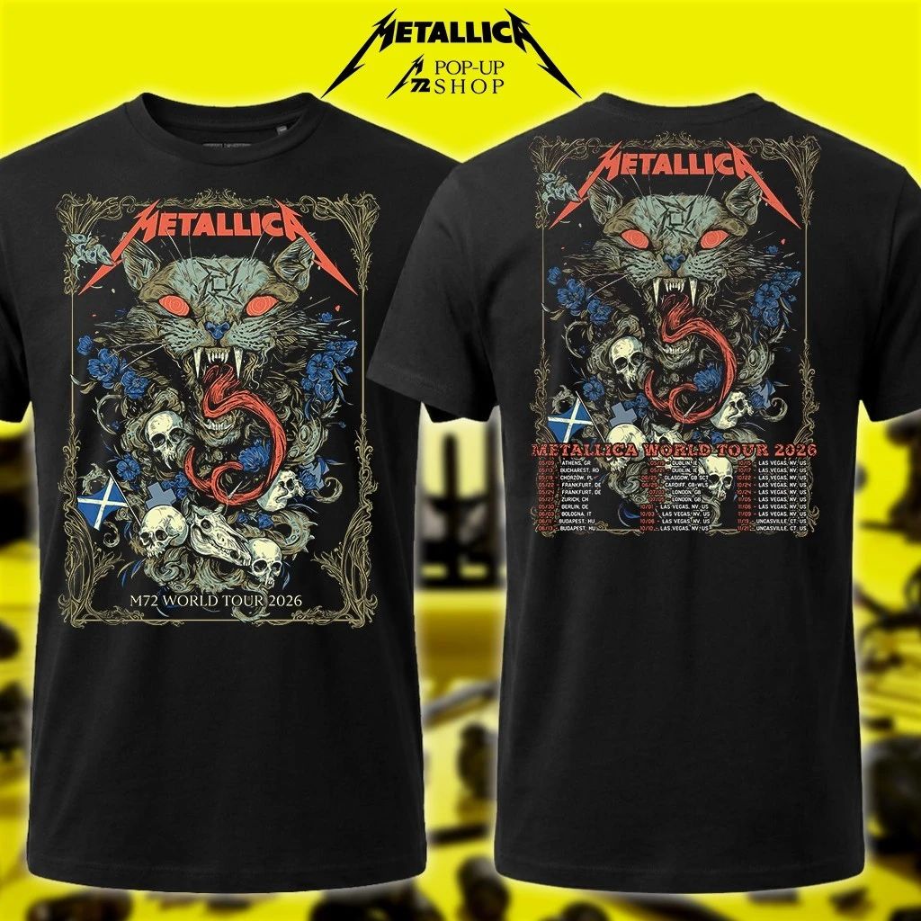 Limited Wolf Skull Jack Pop-Up Shirt Metallica Glasgow, Scotland 25th June 2026 M72 World Tour 2026 Vegas